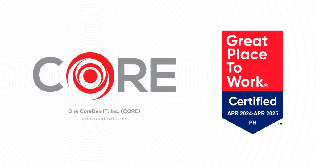 One CoreDev IT Achieves Great Place To Work® Certification™