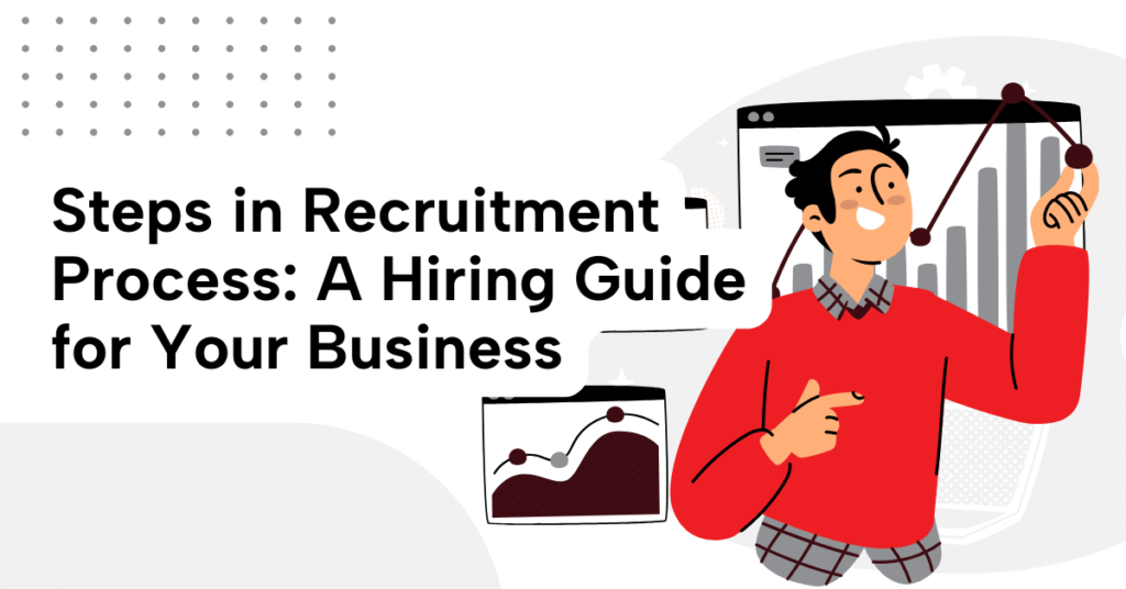 Visual guide outlining the steps in the recruitment process for effective hiring in your business.