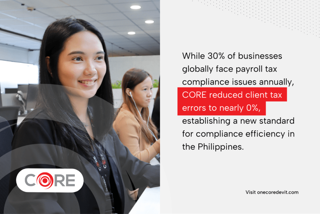 CORE tax compliance process Philippines efficiency