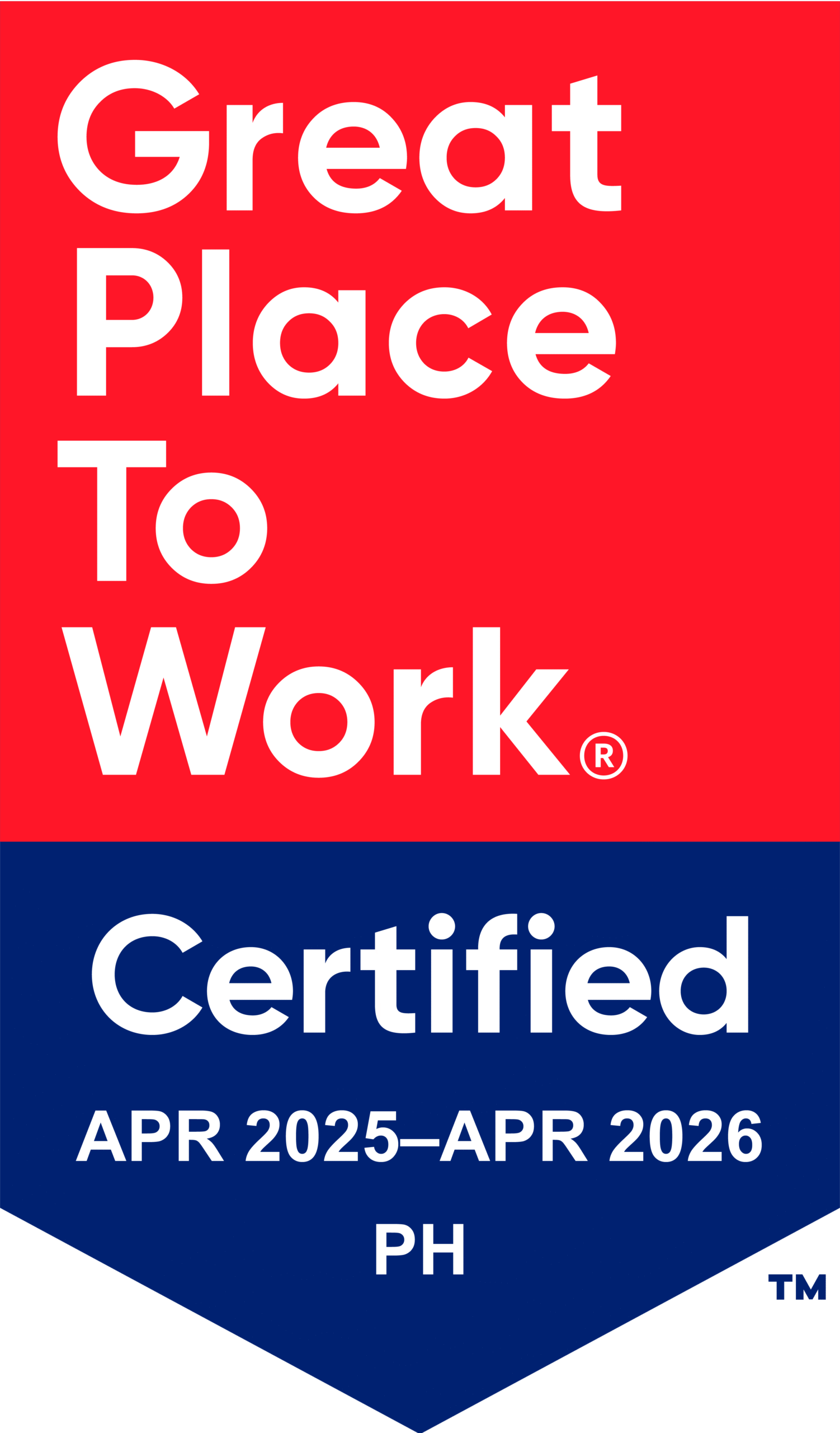 Great Place To Work Certified 2026