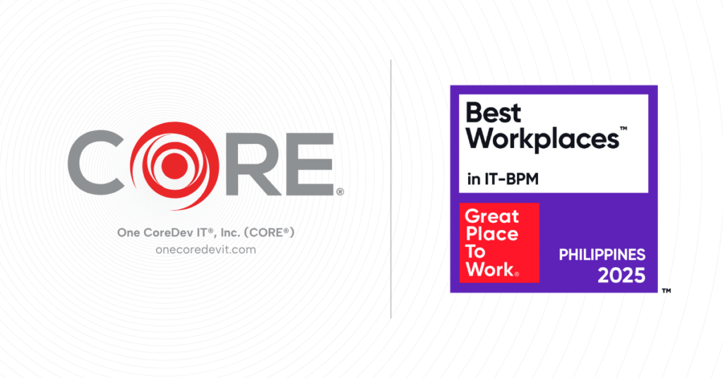 Logos of Core and Best Workplaces, highlighting the Best Workplaces Philippines 2025 recognition.