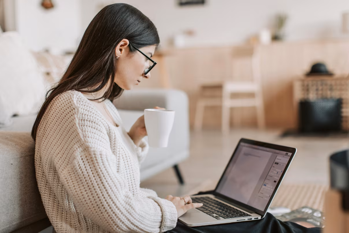 professional working on her personal branding remote work