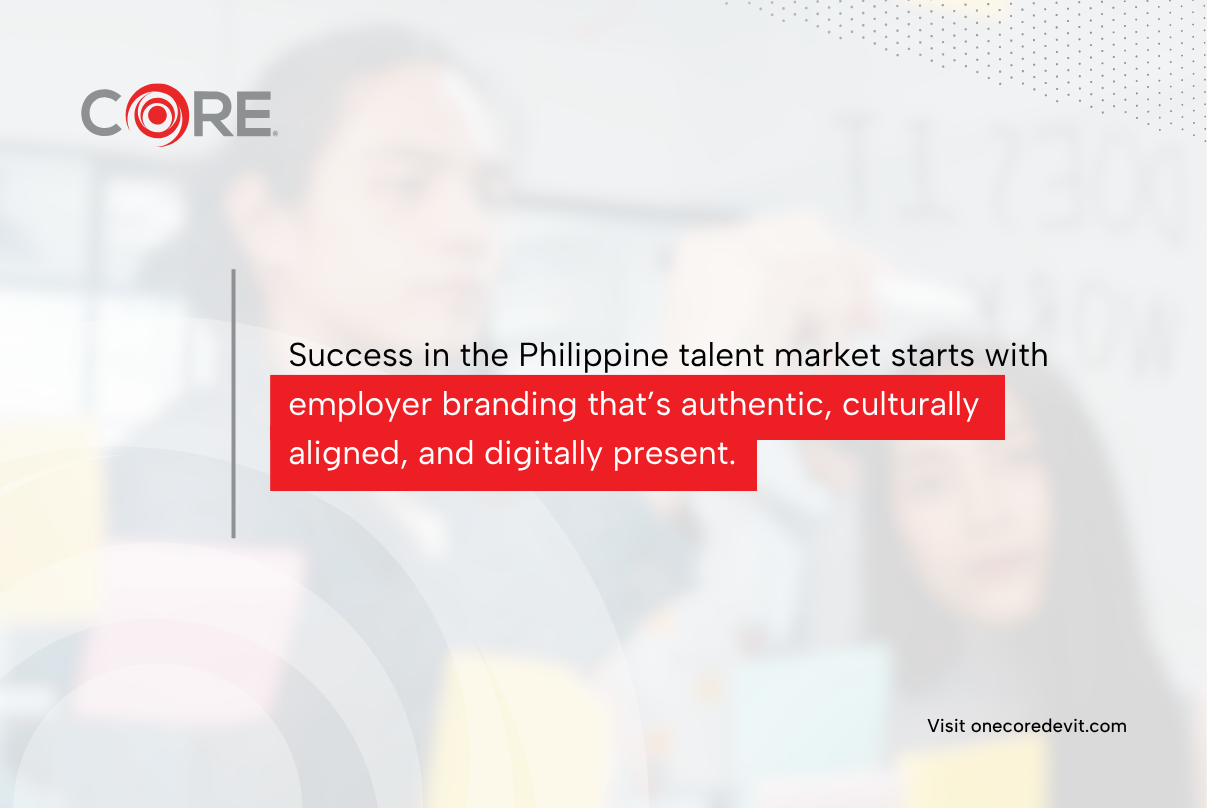 Visual representation of thriving employer branding in the Philippines' talent market, showcasing successful recruitment efforts.