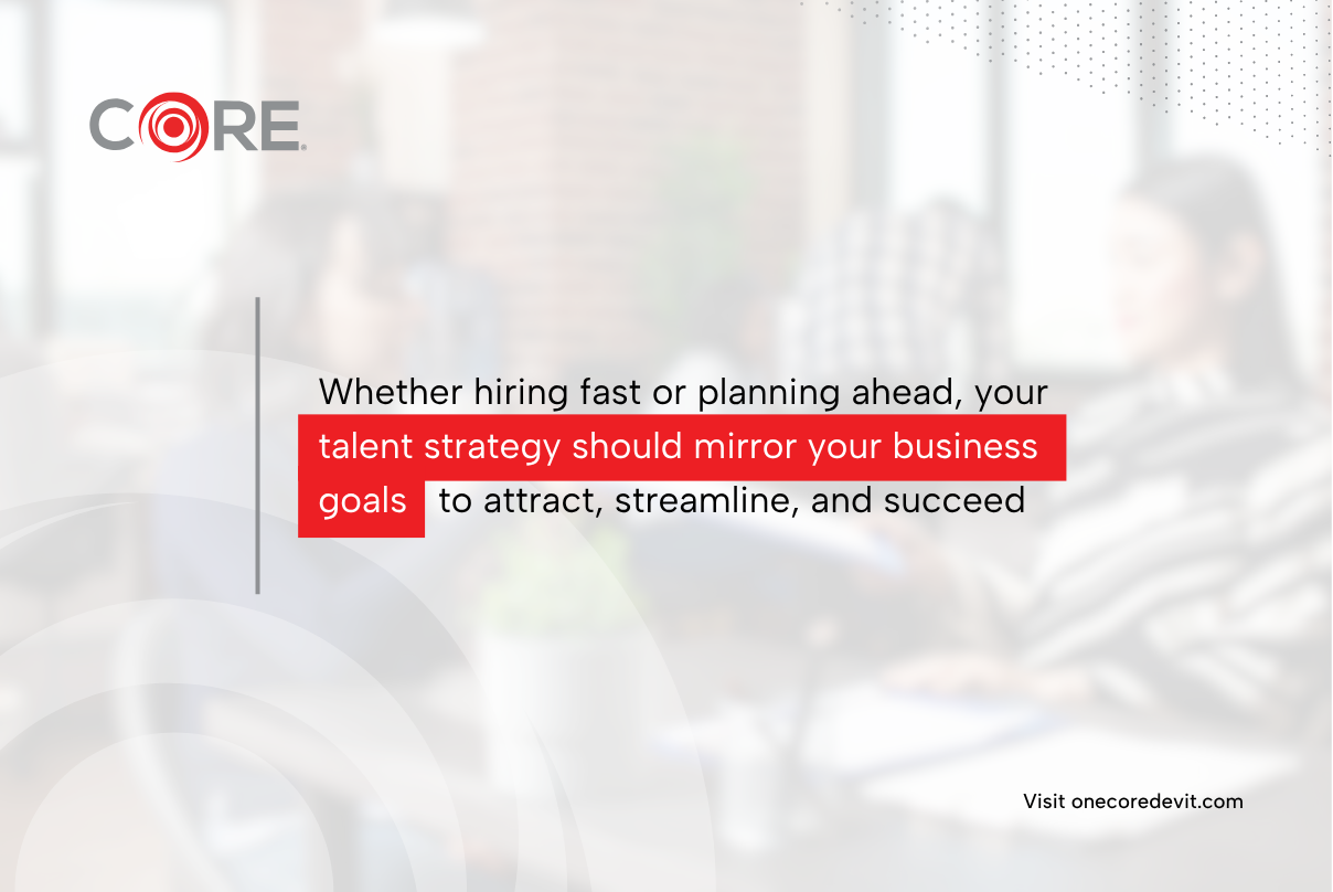 Image illustrating the distinction between talent acquisition and recruitment in strategic planning.