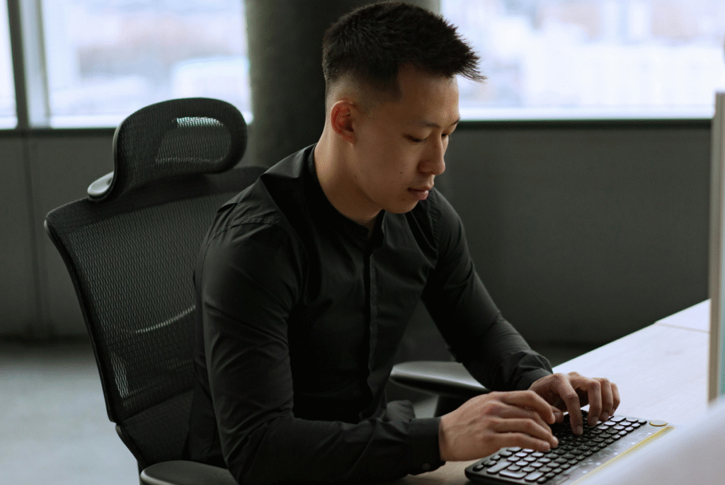 Man working as as real estate loan processor in the Philippines 