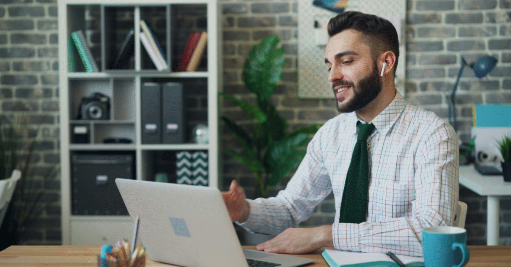 Man managing time zones remote work