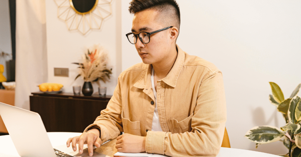 Man looking for virtual assistant career path