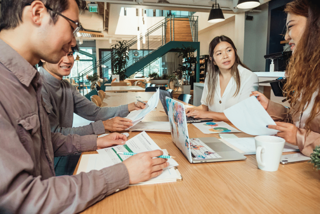 Team of outsourcing partners startups 