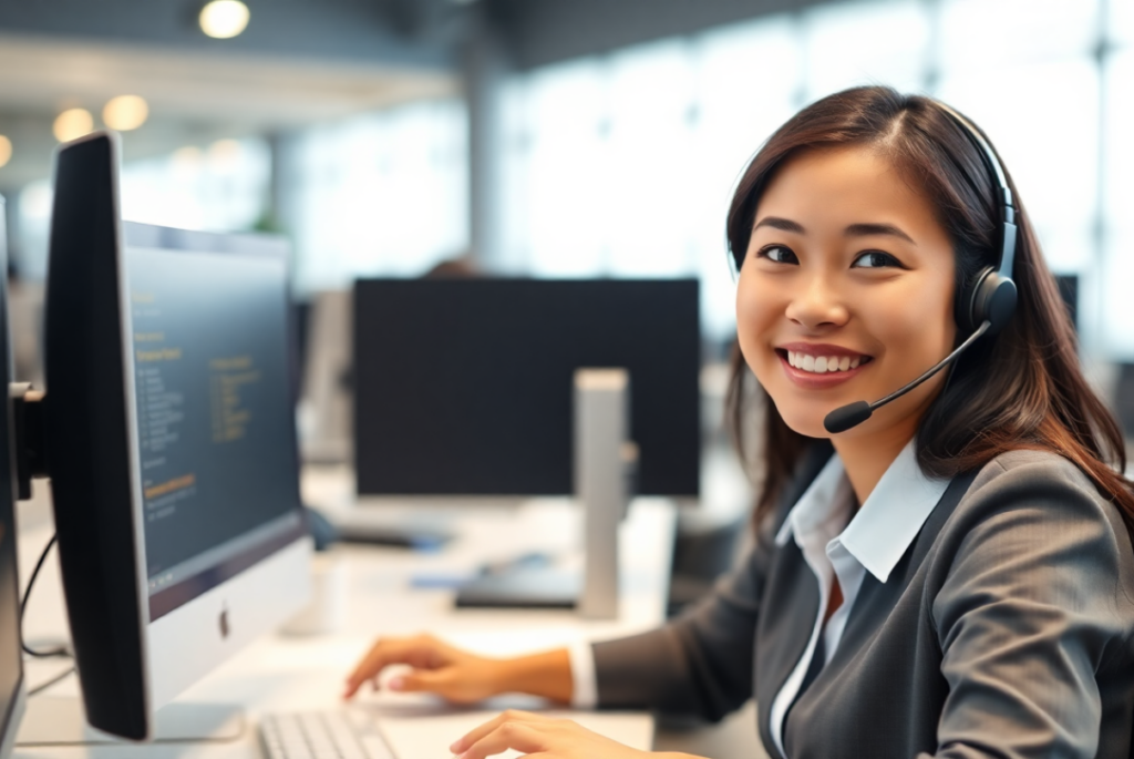 image of a woman working in property management outsourcing
