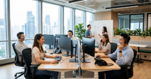Team of filipinos working as property managers