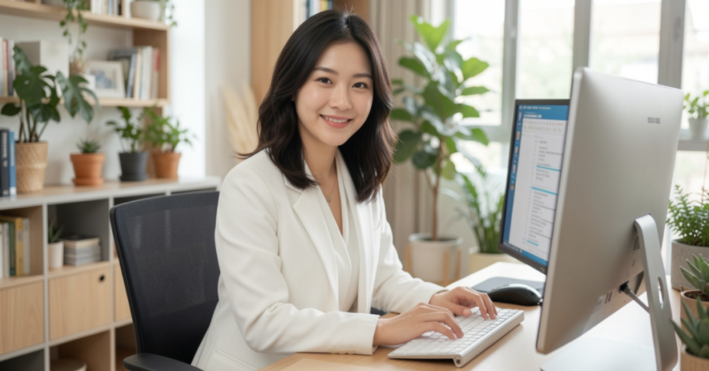 Clinical data management professional reviewing eSource data and EDC records to support query resolution, data validation, and clinical trial operations.